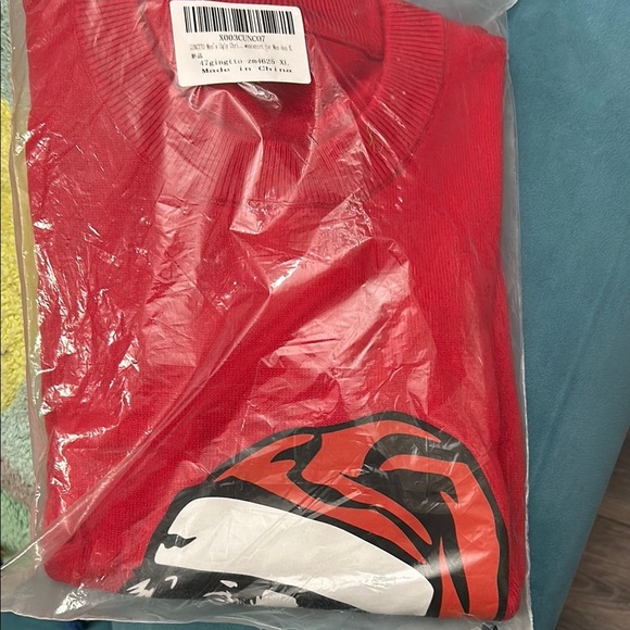 Women’s XL red cotton santa paws Christmas  Sweater - Picture 2 of 15